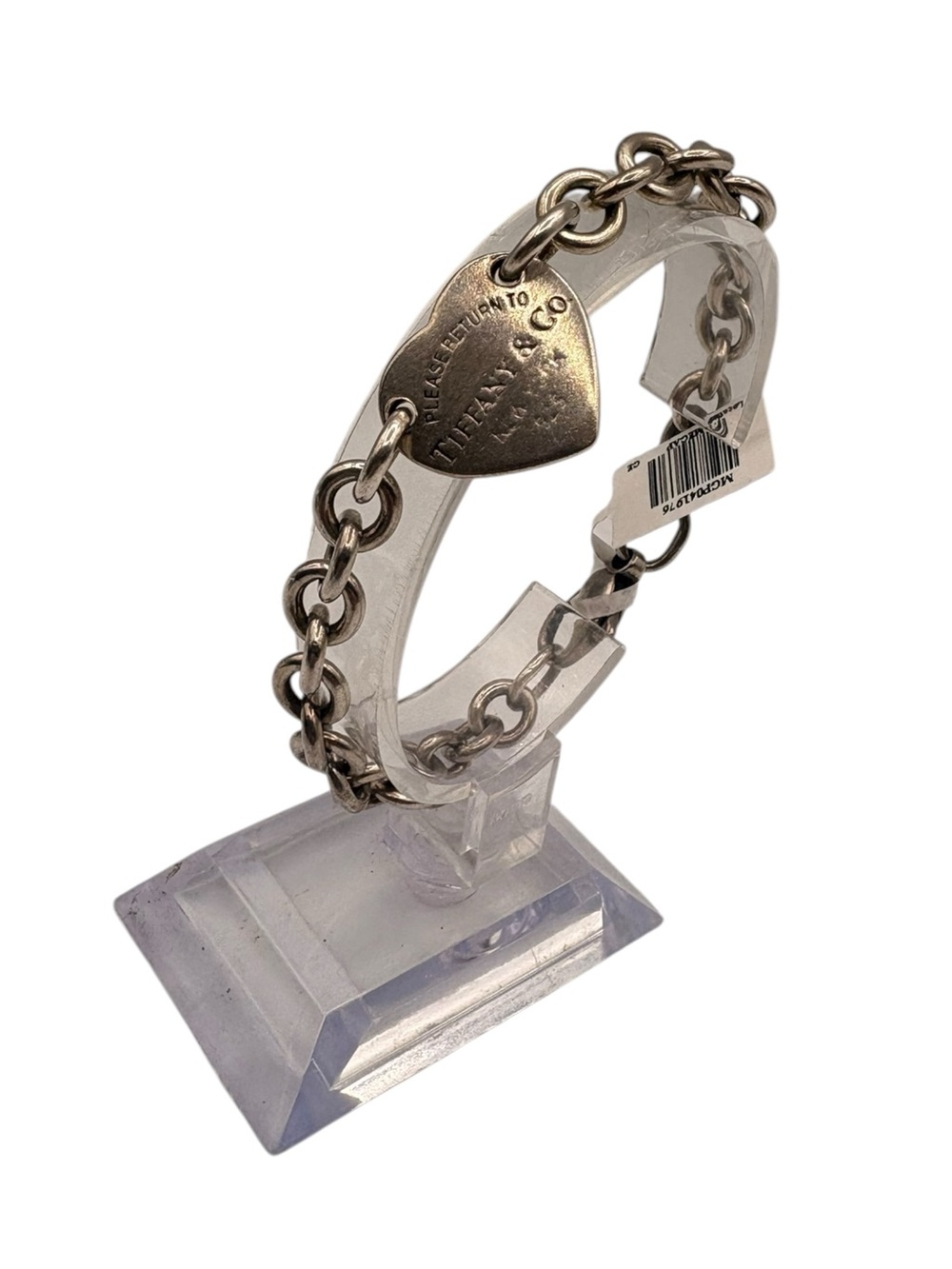 Tiffany & Co. Sterling Silver Heart Tag Bracelet - Silver